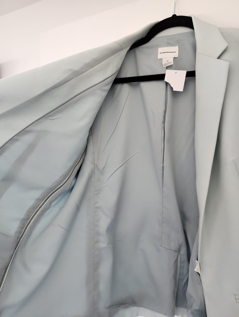 Club Monaco Pastel Blue Wool Blazer - Picture 7 of 14